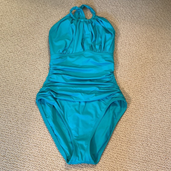 La Blanca Island Goddess High Neck One Piece Swimsuit - Picture 3 of 6